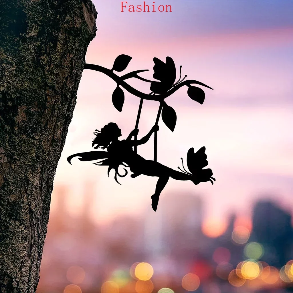 Swing Elf on Branch Steel Silhouette Metal Wall Hanging Art Home Garden Yard Patio Outdoor Statue Stake Decoration Birthday Gift
Swing Elf on Branch Steel Silhouette Metal Wall Hanging Art Home Garden Yard Patio Outdoor Statue Stake Decoration Birthday Gift