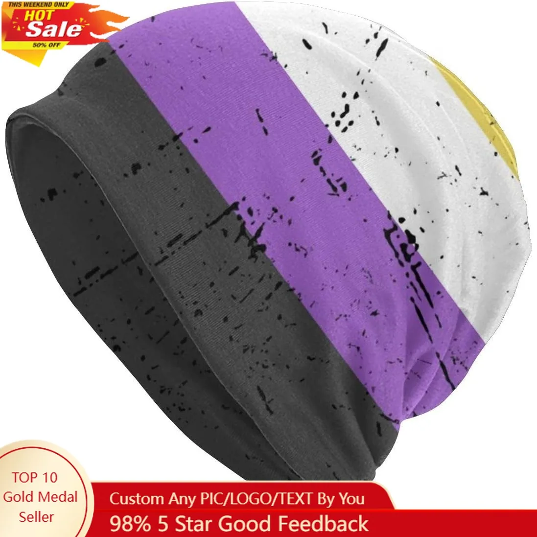 Non Binary Pride Flag Beanie Baggy Hat Slouchy Skull Beanie for Men Women
Non Binary Pride Flag Beanie Baggy Hat Slouchy Skull Beanie for Men Women