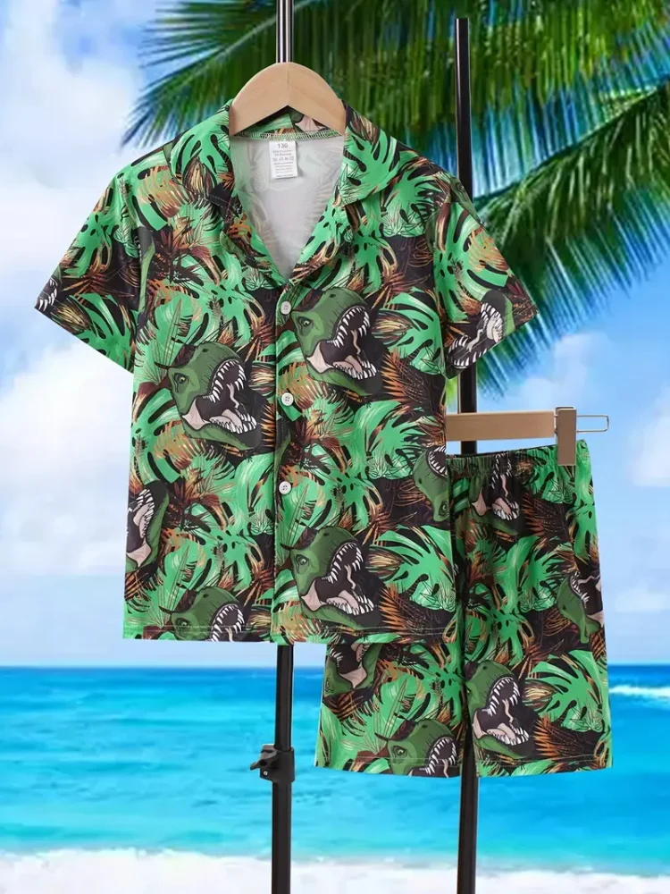 Summer Men's Short-sleeved Shirt Set 3D Tropical Palm Tree Printed Men Clothing Hawaiian Beach Vacation Style Casual Shirt Set
Summer Men's Short-sleeved Shirt Set 3D Tropical Palm Tree Printed Men Clothing Hawaiian Beach Vacation Style Casual Shirt Set