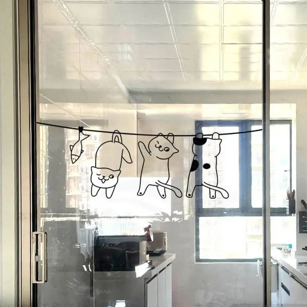 Creative Cute Cat Pet Pattern Cat Cafe Shop Sliding Glass Door Decoration Living Room Kitchen Anti-collision Waistline Window
Creative Cute Cat Pet Pattern Cat Cafe Shop Sliding Glass Door Decoration Living Room Kitchen Anti-collision Waistline Window