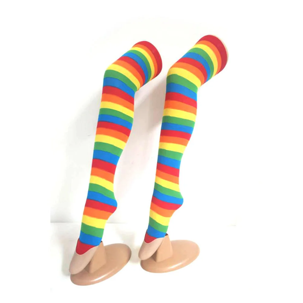 4pcs Printing Long Stockings Colorful Socks Colorful Clown Tube Socks Rainbow Stripes Cosplay Dress Up Props
4pcs Printing Long Stockings Colorful Socks Colorful Clown Tube Socks Rainbow Stripes Cosplay Dress Up Props