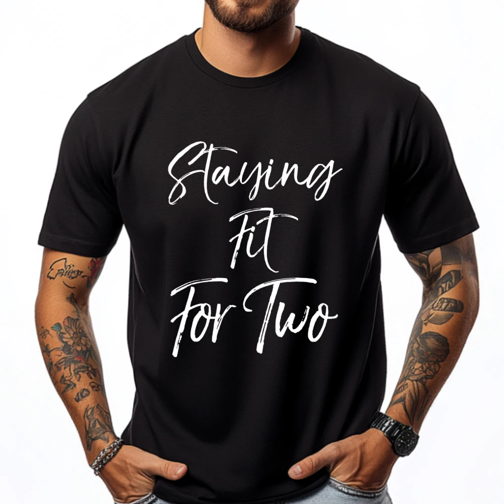 Pregnancy Workout Pregnant Staying Fit For Two White T Shirt Men Mens T Shirt Graphic Cotton Short Sleeve
Pregnancy Workout Pregnant Staying Fit For Two White T Shirt Men Mens T Shirt Graphic Cotton Short Sleeve