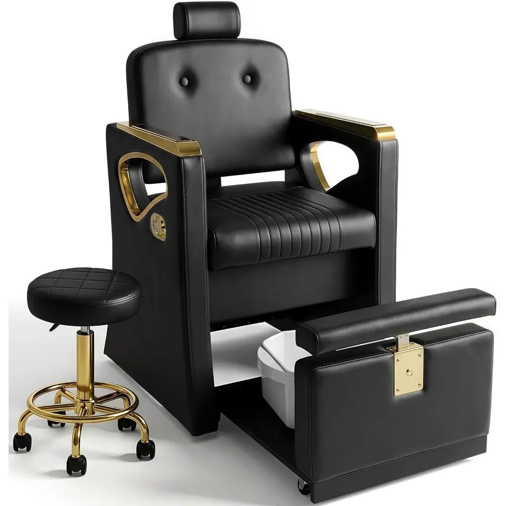 Pedicure Chair No Plum, Reclining Pedicure Chair with Hydraulic Rolling Stool, Nail Sn Manicure Chair with Adjustable rest and o
Pedicure Chair No Plum, Reclining Pedicure Chair with Hydraulic Rolling Stool, Nail Sn Manicure Chair with Adjustable rest and o