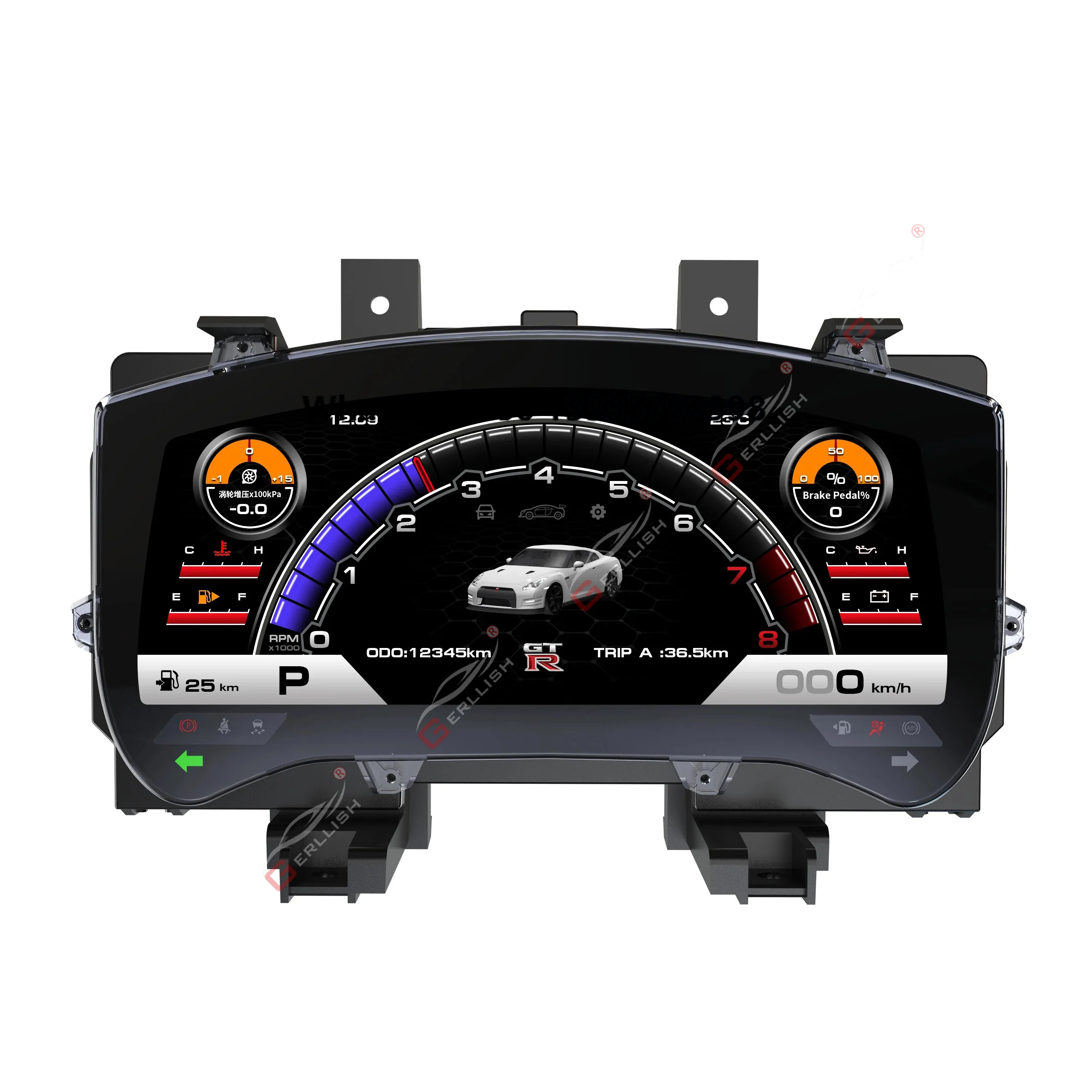 Gerllish Car Digital Dashboard Smart Display Panel Speed Display for 2005-2015 Nissan GTR LCD Instrument Panel
Gerllish Car Digital Dashboard Smart Display Panel Speed Display for 2005-2015 Nissan GTR LCD Instrument Panel