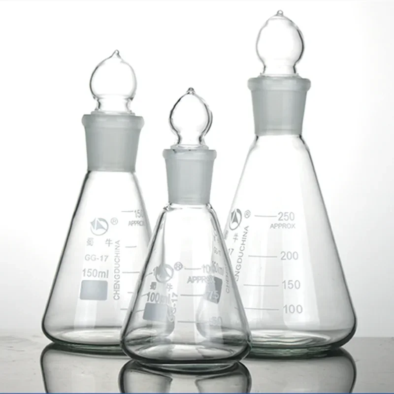 1Pcs/Lot 50ml to 1000ml Lab Borosilicate Glass Erlenmeyer Conical Flask with #19 #24 #29 #34 Ground-in Stopper
1Pcs/Lot 50ml to 1000ml Lab Borosilicate Glass Erlenmeyer Conical Flask with #19 #24 #29 #34 Ground-in Stopper
