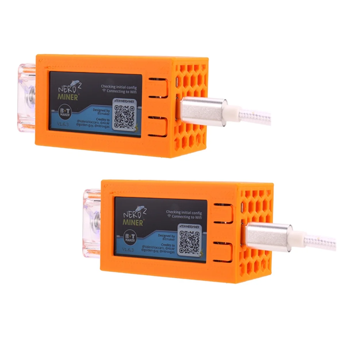 2PCS Nerdminer V2 Pro Miner 78KH/S Mini BTC Solo Lottery Miner with Luminous Fan Bitcoin Lottery Mining Miner
2PCS Nerdminer V2 Pro Miner 78KH/S Mini BTC Solo Lottery Miner with Luminous Fan Bitcoin Lottery Mining Miner