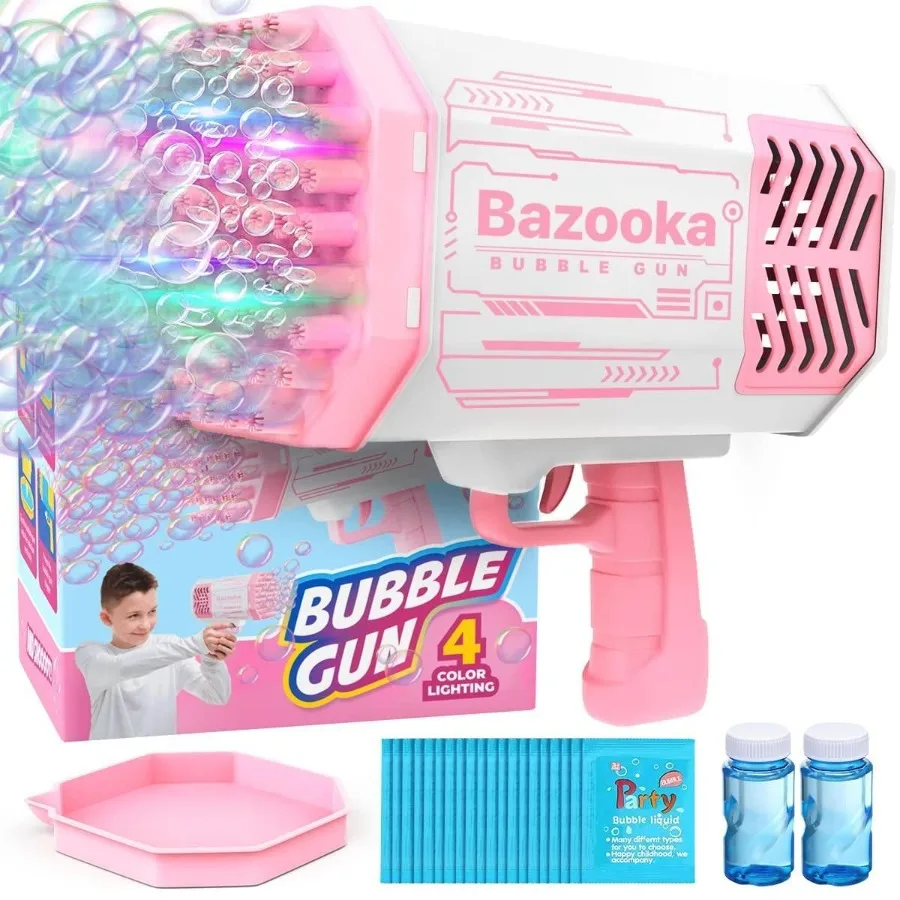Bubble Machine Blaster Pink Bubble Gun for Adults Automatic Bubble Machine Gun with 69 Holes LED Lights 5000 Bubbles per Minute
Bubble Machine Blaster Pink Bubble Gun for Adults Automatic Bubble Machine Gun with 69 Holes LED Lights 5000 Bubbles per Minute