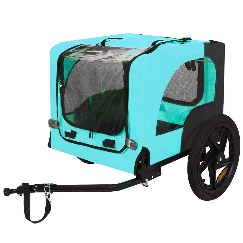 Pet Bike Trailer Cart for Small to Medium Dogs, Foldable Frame, Quick Release Wheel, Non-Slip Base, Internal Leash
Pet Bike Trailer Cart for Small to Medium Dogs, Foldable Frame, Quick Release Wheel, Non-Slip Base, Internal Leash