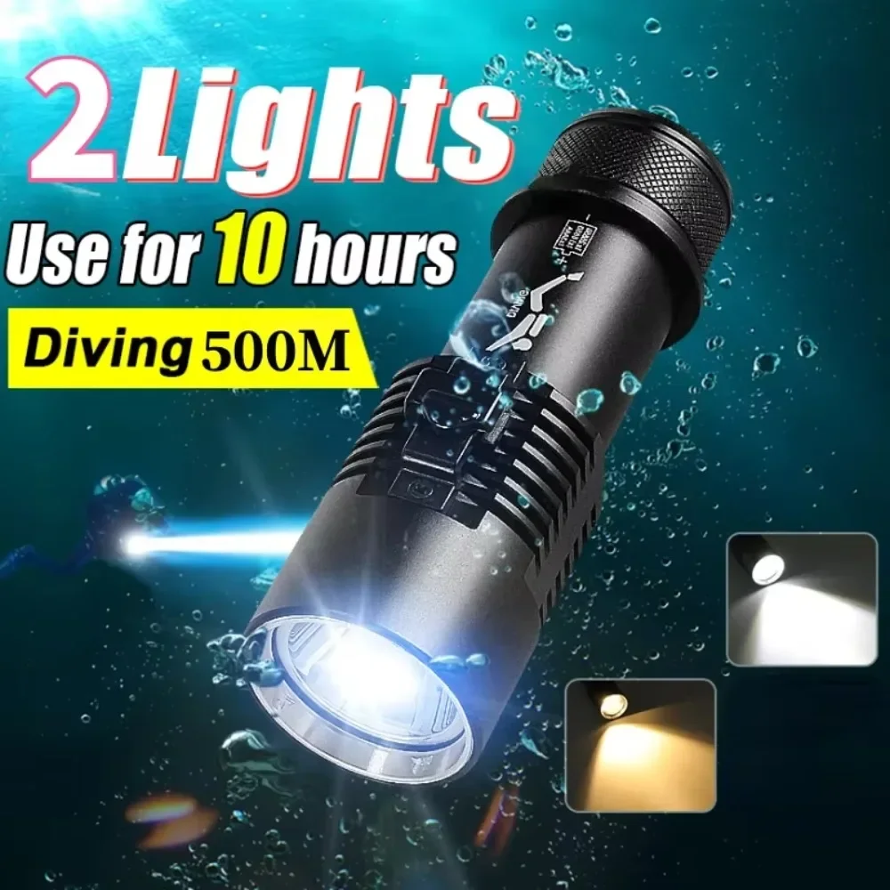 Professional LED Diving Flashlight Tactical Torch IPX8 Waterproof Underwater Torch Light Owered By 26650 Battery with Hand Rope
Professional LED Diving Flashlight Tactical Torch IPX8 Waterproof Underwater Torch Light Owered By 26650 Battery with Hand Rope