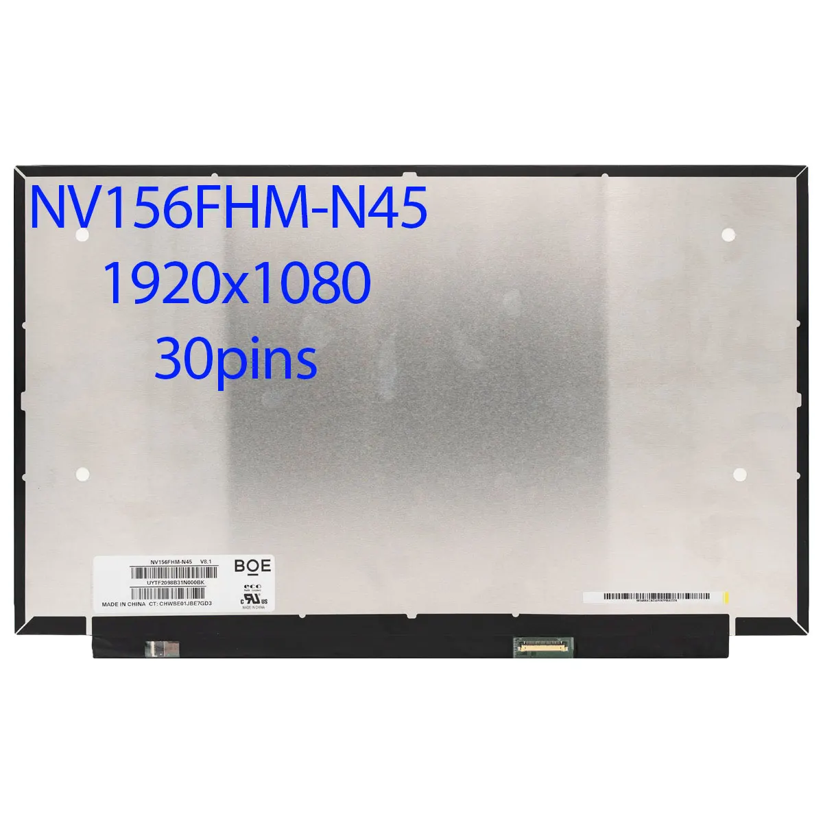 15,6-дюймовый ЖК-экран для ноутбука NV156FHM-N45 NV156FHM-N35, сменный светодиодный матричный дисплей IPS-панель FHD 1920x1080, 30 контактов eDP
15,6-дюймовый ЖК-экран для ноутбука NV156FHM-N45 NV156FHM-N35, сменный светодиодный матричный дисплей IPS-панель FHD 1920x1080, 30 контактов eDP