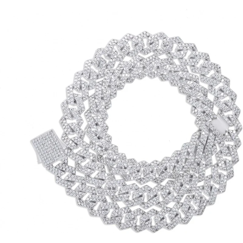 SAVEARTH DIAMONDS 15.25 Kara to 28.25 Moissanite diamonds produced by Carat Laboratory 12 Millimeter Wide Cuban Chain Necklace 1
SAVEARTH DIAMONDS 15.25 Kara to 28.25 Moissanite diamonds produced by Carat Laboratory 12 Millimeter Wide Cuban Chain Necklace 1