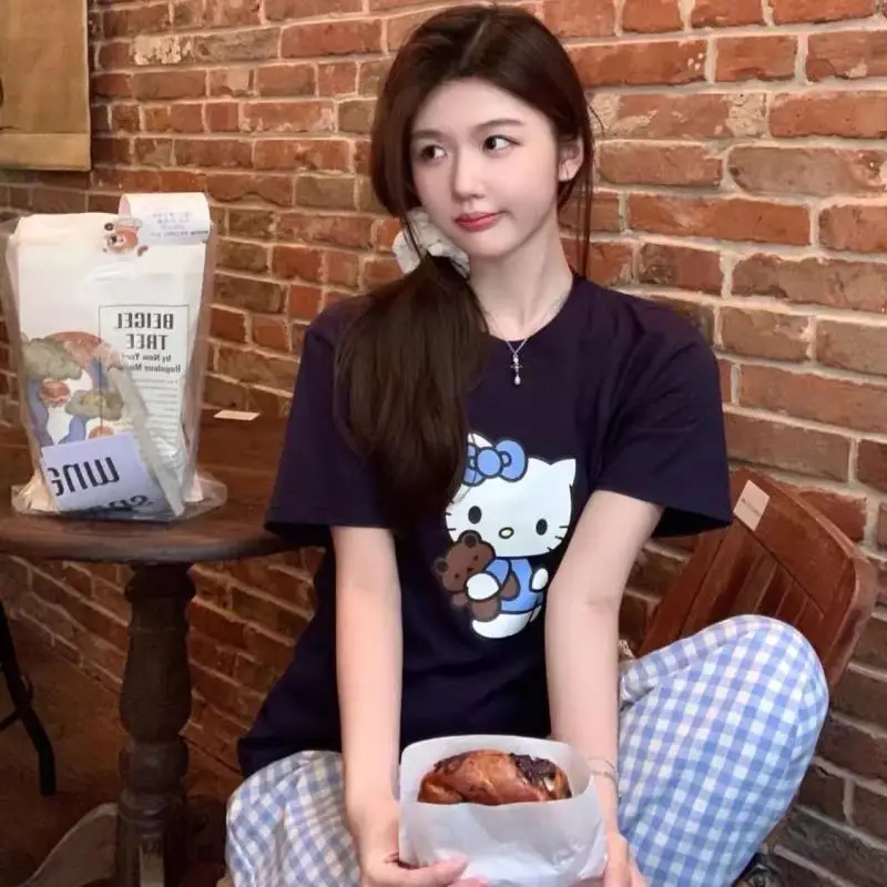 Hello Kitty Blue Women T-Shirt Summer Short Sleeve 100% Cotton Grils Tee Shirt Tops Cartoon Anime Fashion Couple Clothes Tops
Hello Kitty Blue Women T-Shirt Summer Short Sleeve 100% Cotton Grils Tee Shirt Tops Cartoon Anime Fashion Couple Clothes Tops