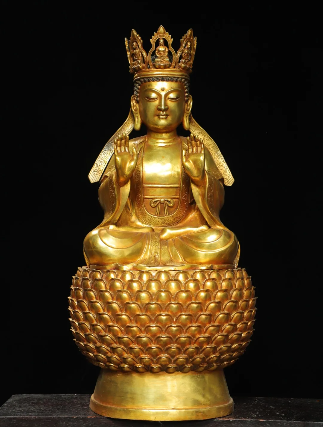 28"Tibetan Temple Collection Old Bronze Gilded Cinnabar High Relief Parinirvana Amitabha Shakyamuni Sitting Buddha Worship Hall
28"Tibetan Temple Collection Old Bronze Gilded Cinnabar High Relief Parinirvana Amitabha Shakyamuni Sitting Buddha Worship Hall