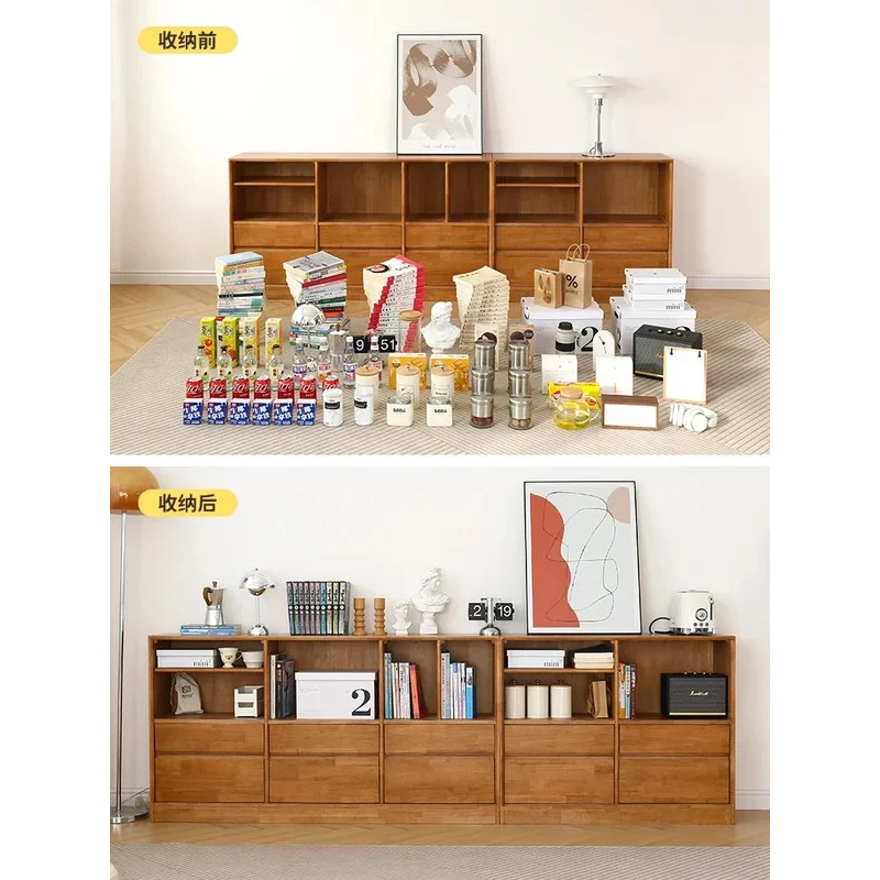 Solid Wood Bookcase Floor-To-Ceiling Bookshelf Low Japane-Style Combination Storage Cinet Dining Side
Solid Wood Bookcase Floor-To-Ceiling Bookshelf Low Japane-Style Combination Storage Cinet Dining Side