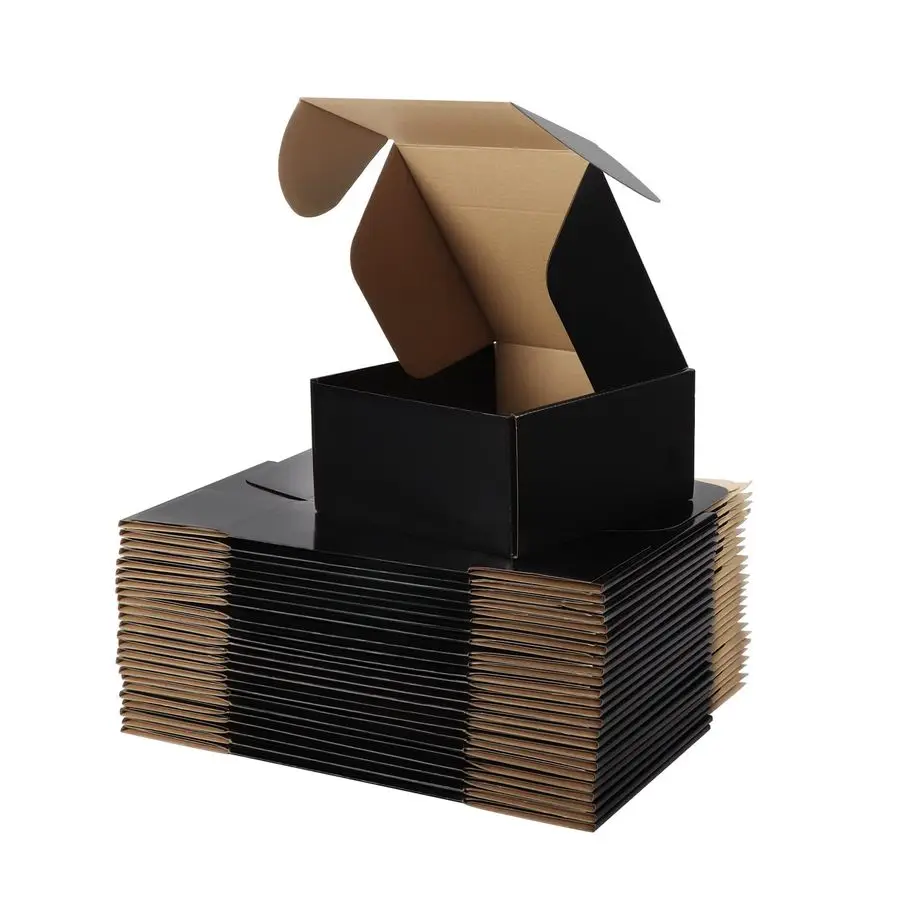 25 Pack 8x8x4 Shipping Boxes for Small Business, Black Packaging Cardboard Boxes, Moving Mailing Packing Box
25 Pack 8x8x4 Shipping Boxes for Small Business, Black Packaging Cardboard Boxes, Moving Mailing Packing Box