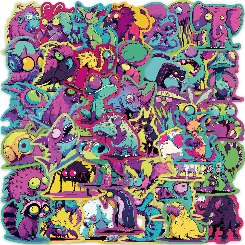 10/30/50pcs Colorful Strange Creatures Stickers Decals For Laptop Scrapbook Refrigerator Skateboard Guitar DIY Aesthetic Sticker
10/30/50pcs Colorful Strange Creatures Stickers Decals For Laptop Scrapbook Refrigerator Skateboard Guitar DIY Aesthetic Sticker