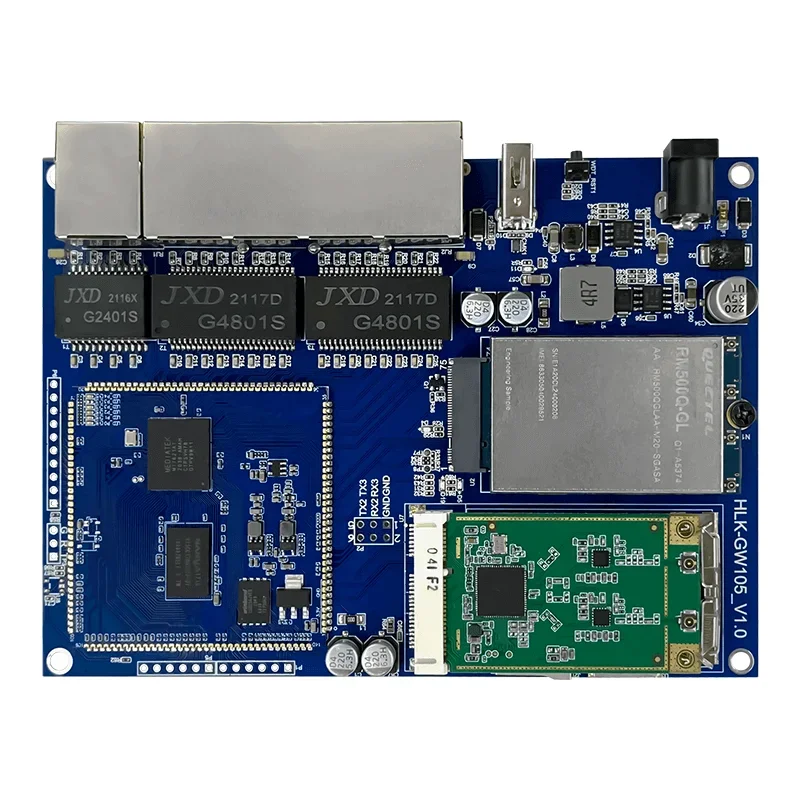 5G Communication Module MT7621A+MT7612E+RM500Q Full Netcom Industrial Gigabit Dual WiFi Wireless Router Kit
5G Communication Module MT7621A+MT7612E+RM500Q Full Netcom Industrial Gigabit Dual WiFi Wireless Router Kit