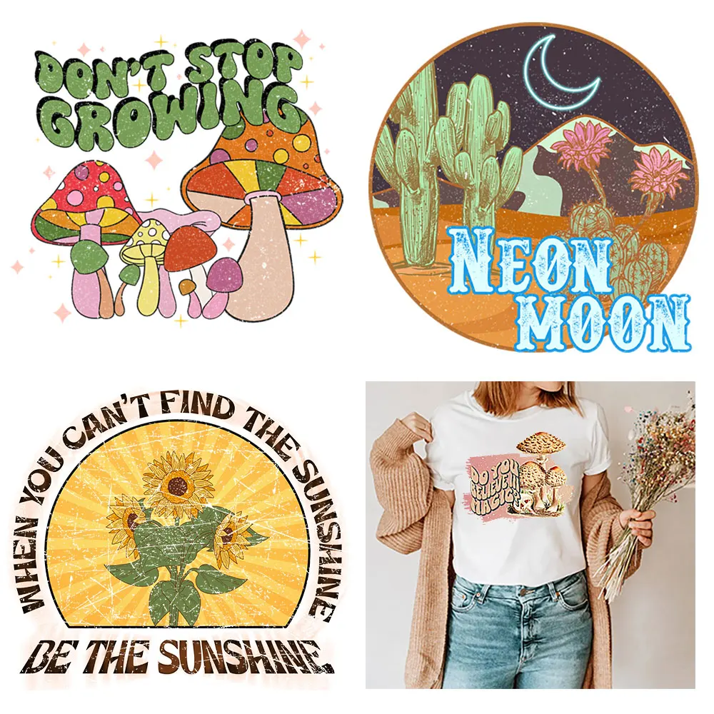 Mushroom Patches For Clothing Iron On Transfer For T-shirt Jeans Sunflower Stickers Diy Patch Thermocollants Vetement Parches
Mushroom Patches For Clothing Iron On Transfer For T-shirt Jeans Sunflower Stickers Diy Patch Thermocollants Vetement Parches