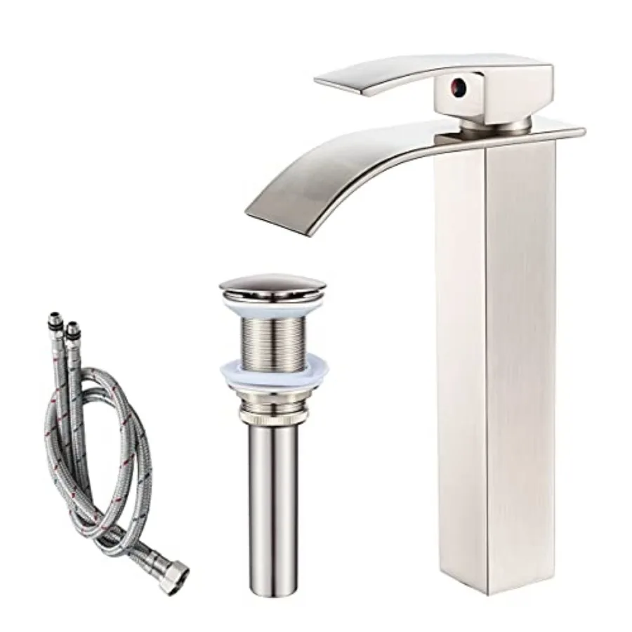 Sink Faucet Modern Waterfall Bathroom Sink Faucet with PopUp Drain Bathroom Faucet 1 Hole Bowl Lavatory Vanity Faucet, Rv Sk Ca
Sink Faucet Modern Waterfall Bathroom Sink Faucet with PopUp Drain Bathroom Faucet 1 Hole Bowl Lavatory Vanity Faucet, Rv Sk Ca