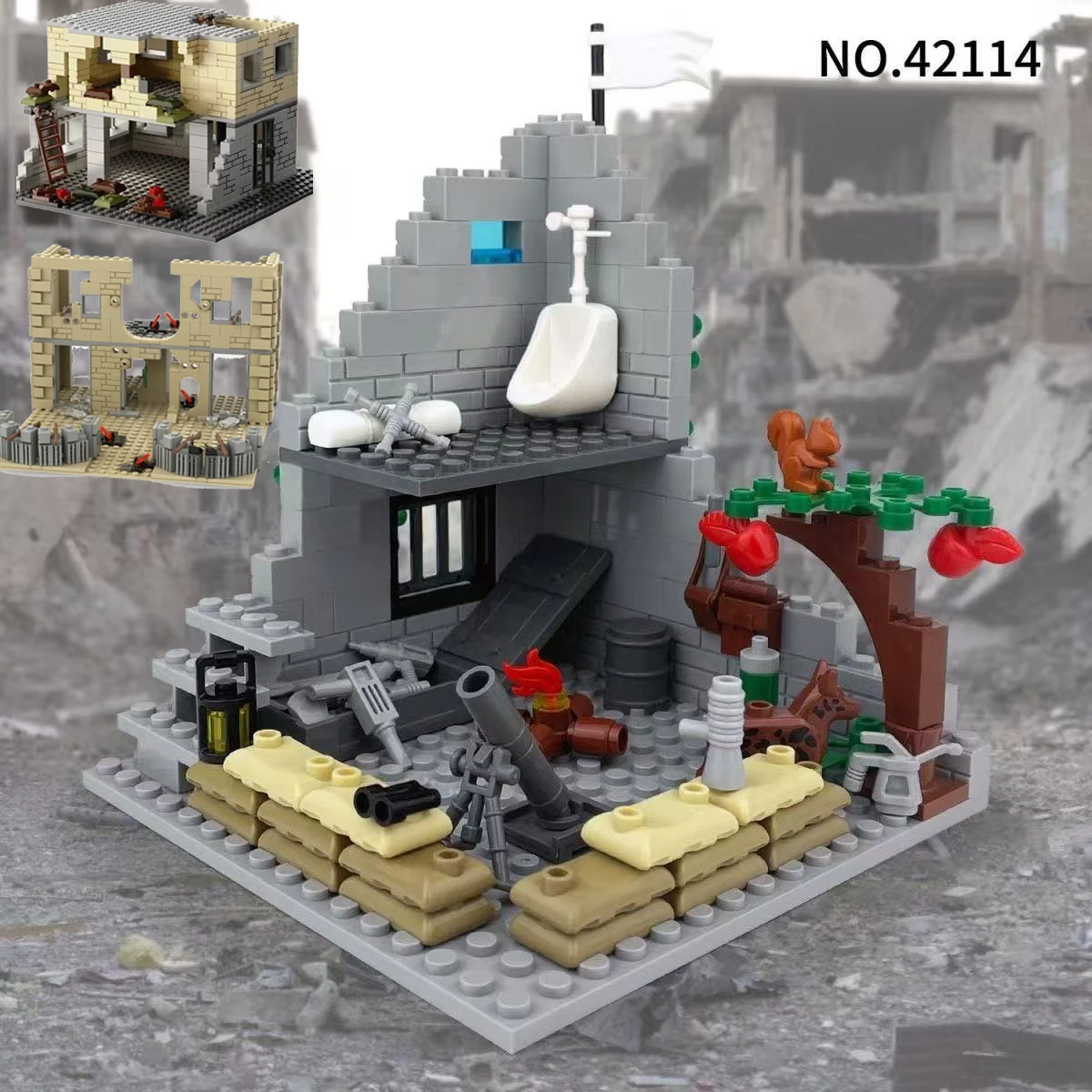 New Abandoned Ruined MOC World War Military Base Scenes House Building Blocks Set Parts For Army Soldier Figures Boys Toys
New Abandoned Ruined MOC World War Military Base Scenes House Building Blocks Set Parts For Army Soldier Figures Boys Toys