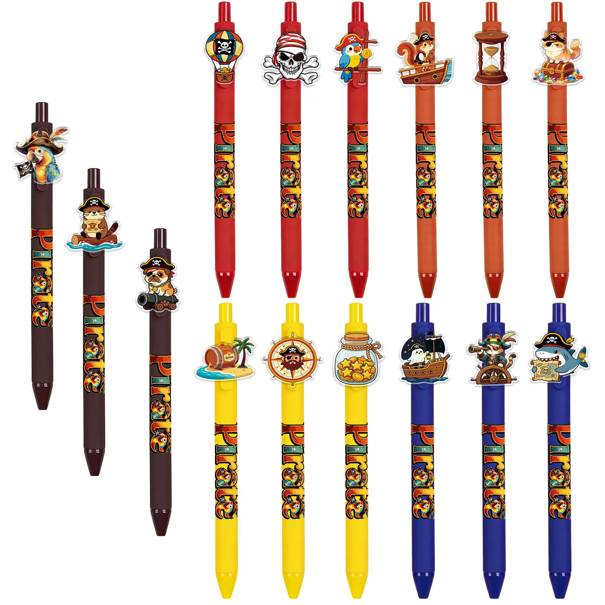 15pcs Creative Pirate Theme Press Ballpoint Pen Multiple Styles Smooth Writing Black Ink Student Writing Pen
15pcs Creative Pirate Theme Press Ballpoint Pen Multiple Styles Smooth Writing Black Ink Student Writing Pen