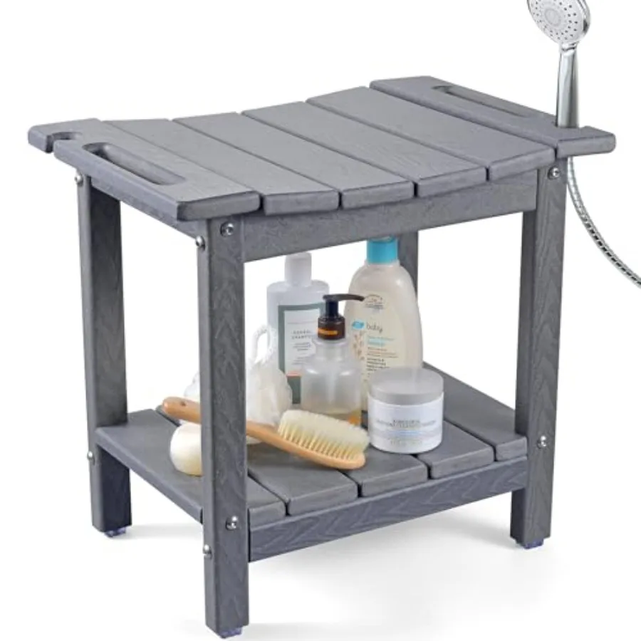 Shower Bench - HDPE Waterproof Shower Bench for Inside Shower 18.7" Shower Stool with Shower Head Holder 350lbs Shower Seat wit
Shower Bench - HDPE Waterproof Shower Bench for Inside Shower 18.7" Shower Stool with Shower Head Holder 350lbs Shower Seat wit