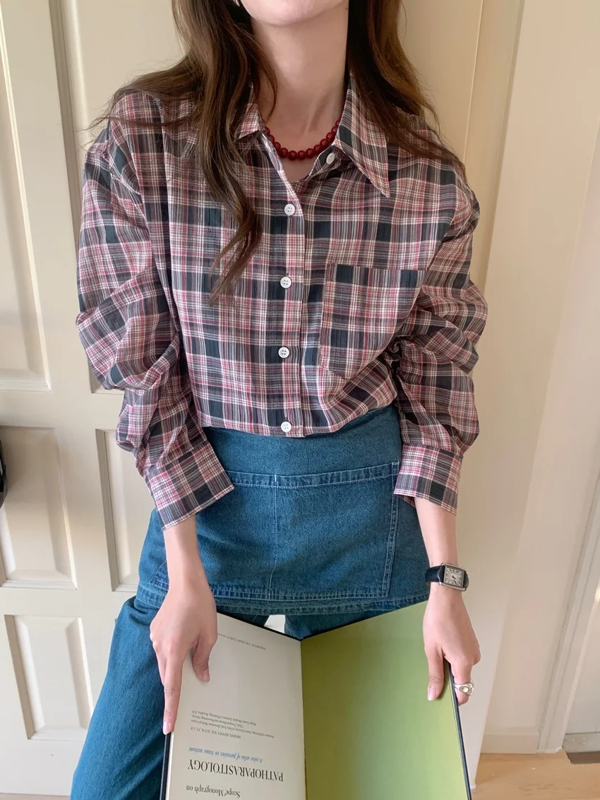 Alien Kitty Spring Sunscreen Loose Shirts Women Plaid Chic 2025 Casual Full Sleeve Daily All Match Fashion New Slim Vintage
Alien Kitty Spring Sunscreen Loose Shirts Women Plaid Chic 2025 Casual Full Sleeve Daily All Match Fashion New Slim Vintage