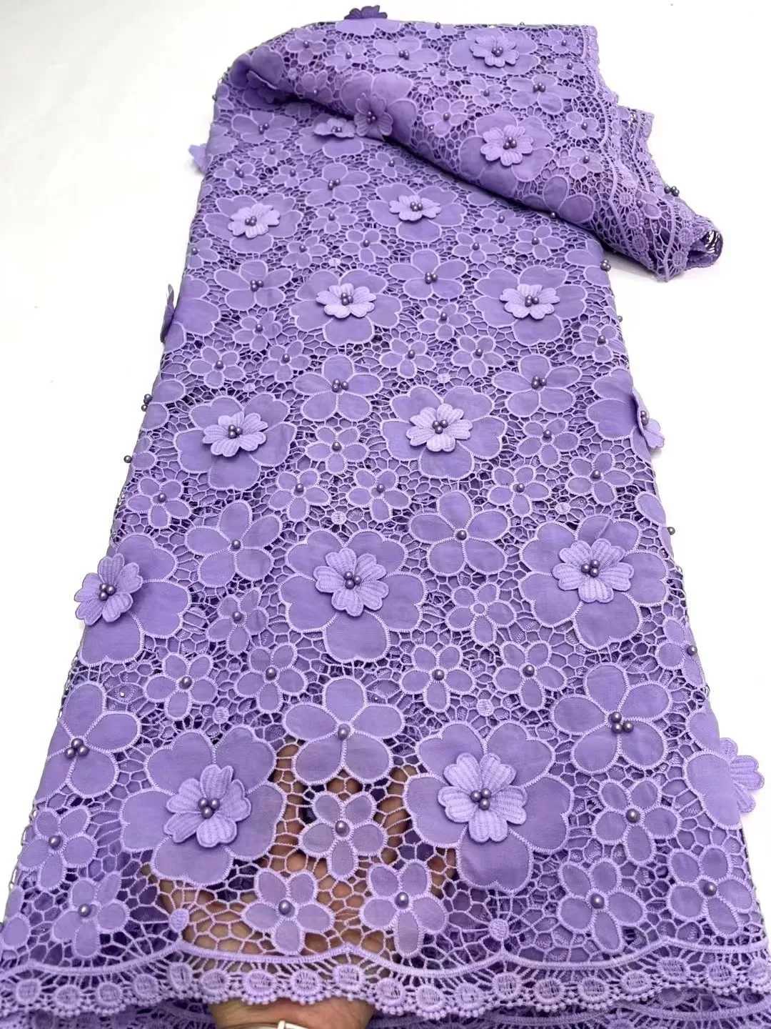 African Guipure Cord Lace Fabric Swiss Voile Lace High Quality French Embroidery Beaded Lace Fabric Nigerian For Wedding Party
African Guipure Cord Lace Fabric Swiss Voile Lace High Quality French Embroidery Beaded Lace Fabric Nigerian For Wedding Party