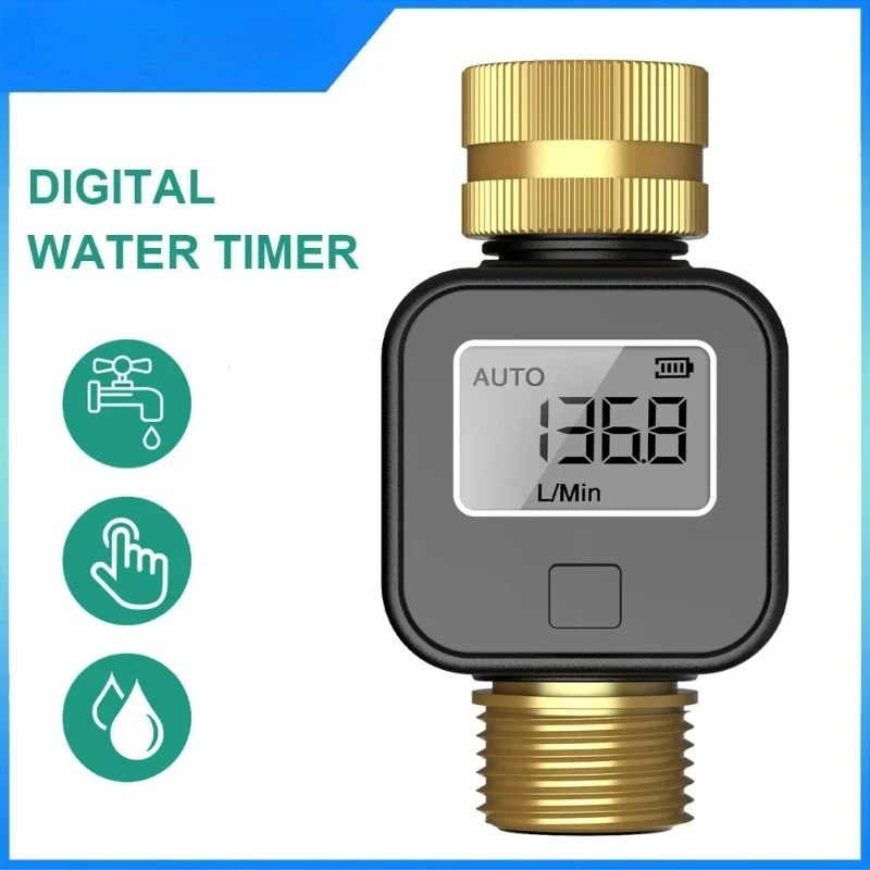 Digital Water Flow Meter High Accuracy IP6X Measure Water Consumption and Flow Rate for Outdoor Garden Watering Irrigation Hose
Digital Water Flow Meter High Accuracy IP6X Measure Water Consumption and Flow Rate for Outdoor Garden Watering Irrigation Hose