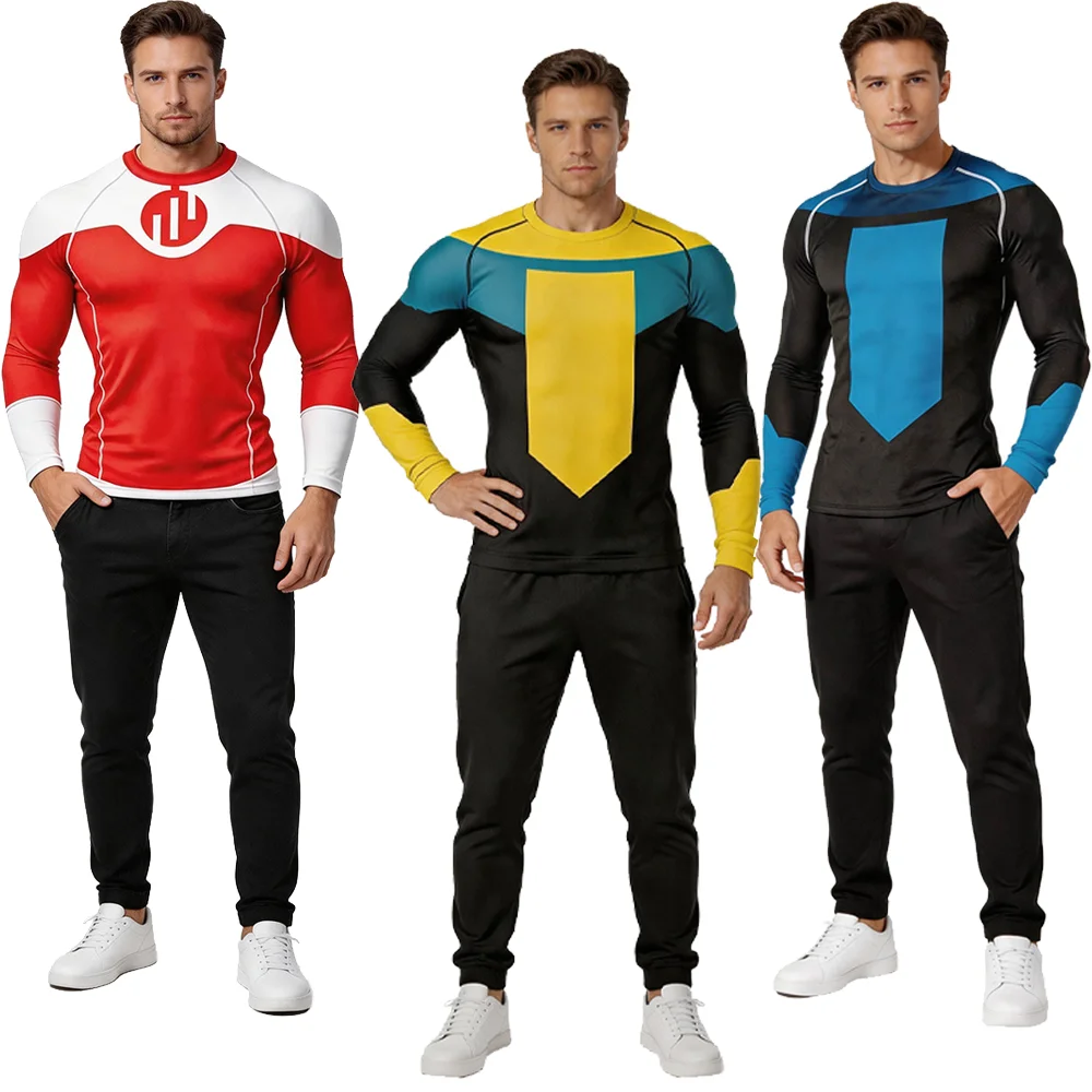 Mark Grayson Costume Conquest Invincible Cosplay T-Shirt Long Sleeved Fitness Suit Adult Kids Disguise Outfit Halloween Carnival
Mark Grayson Costume Conquest Invincible Cosplay T-Shirt Long Sleeved Fitness Suit Adult Kids Disguise Outfit Halloween Carnival