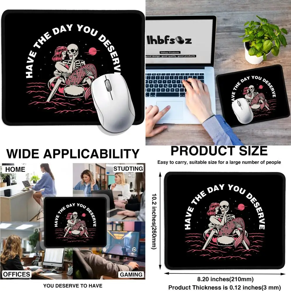 Квадратный коврик для мыши «День пустыни»: забавный дизайн черепа и русалки, удобный и противоскользящий, идеально подходит для использования на ноутбуке 
Квадратный коврик для мыши «День пустыни»: забавный дизайн черепа и русалки, удобный и противоскользящий, идеально подходит для использования на ноутбуке