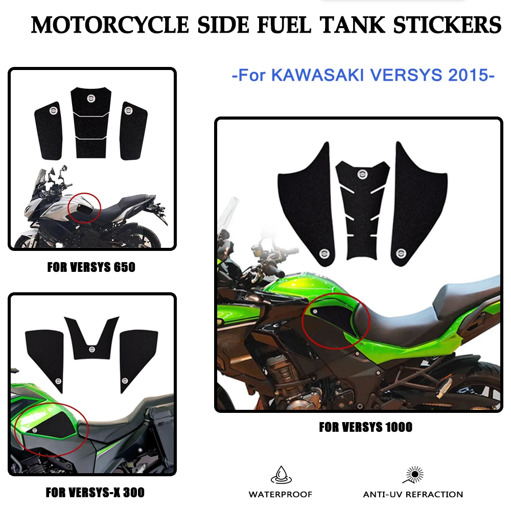 Motorcycle Tank Pad Stickers Fuel Tank Pad Protector Decal Triple Black For Kawasaki Versys 650 1000 Versys-X 300 2015-2023 2024
Motorcycle Tank Pad Stickers Fuel Tank Pad Protector Decal Triple Black For Kawasaki Versys 650 1000 Versys-X 300 2015-2023 2024