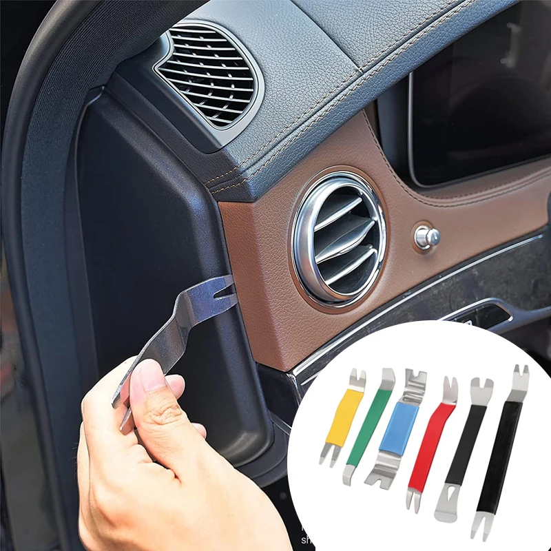Auto Door Trim Removal Tool Kit Instrument Panel & Audio Panel Repair Metal Removal Pry Bar Disassembly Tools Car Accessories
Auto Door Trim Removal Tool Kit Instrument Panel & Audio Panel Repair Metal Removal Pry Bar Disassembly Tools Car Accessories