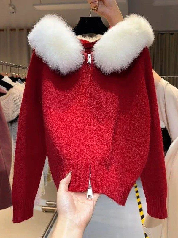 Красный вязаный кардиган с капюшоном для женщин, приталенный, с длинными рукавами, модная весенняя верхняя одежда, мягкий, средней толщины, подходит для прогулок
Красный вязаный кардиган с капюшоном для женщин, приталенный, с длинными рукавами, модная весенняя верхняя одежда, мягкий, средней толщины, подходит для прогулок