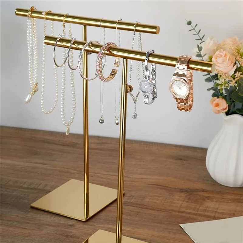 A36T-Necklace Holder Jewelry Stand Gold Polished Purse Display Stand 4Pcs Adjustable Height For Necklaces Bangles,Rings
A36T-Necklace Holder Jewelry Stand Gold Polished Purse Display Stand 4Pcs Adjustable Height For Necklaces Bangles,Rings