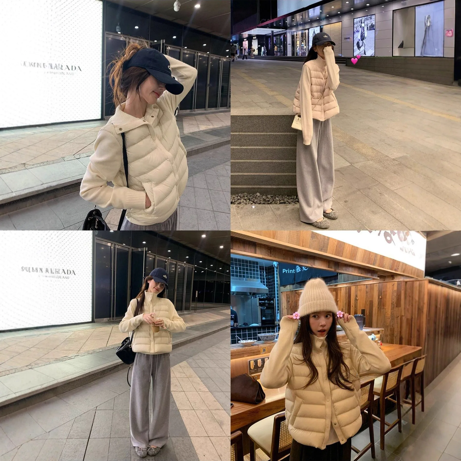 Korean Style Short Lightweight Warm 90% White Duck down Jacket Women's Stand Collar Knitted Splicing Outerwear Autumn Winter ...
Korean Style Short Lightweight Warm 90% White Duck down Jacket Women's Stand Collar Knitted Splicing Outerwear Autumn Winter ...