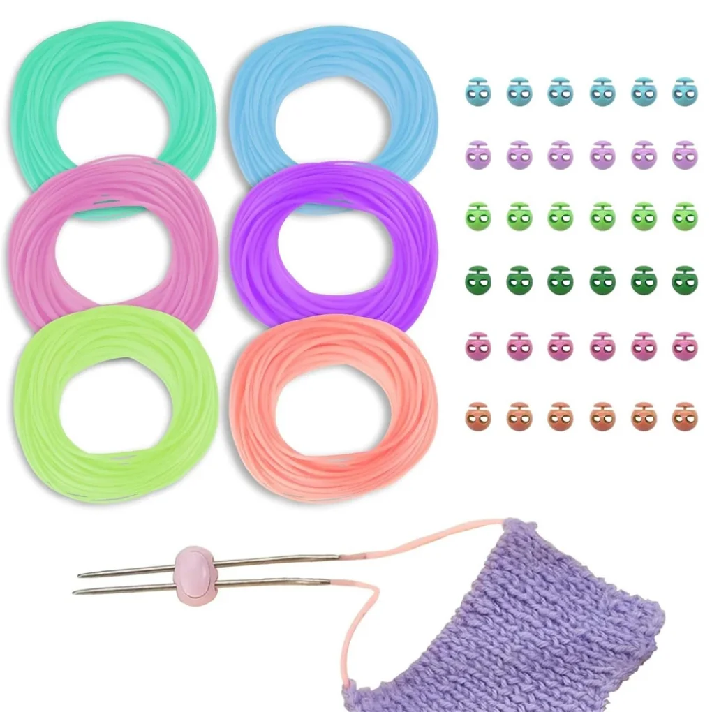 Knitting Stitches Holder Barber Cord Stitch Markers Knit Stiches Keeper Silicone Stitch Holders & Roll Barber Cords for Knit
Knitting Stitches Holder Barber Cord Stitch Markers Knit Stiches Keeper Silicone Stitch Holders & Roll Barber Cords for Knit