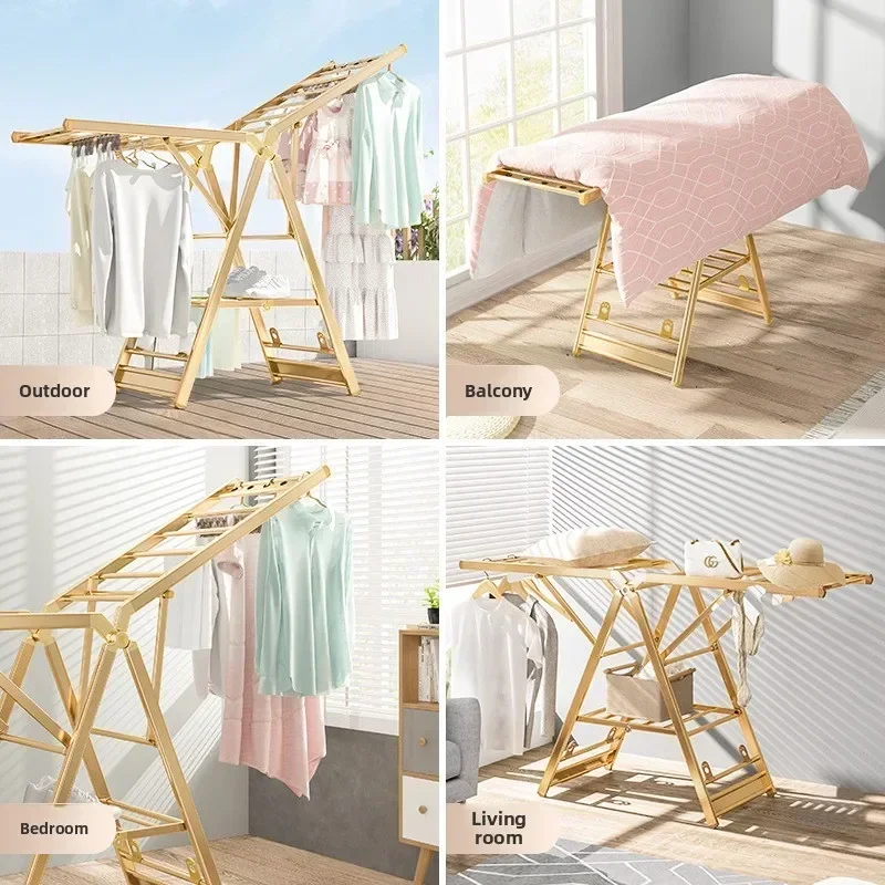 Modern Clothes drying rack floor folding drying clothes free installation rack drying quilt aluminum alloy drying rack
Modern Clothes drying rack floor folding drying clothes free installation rack drying quilt aluminum alloy drying rack