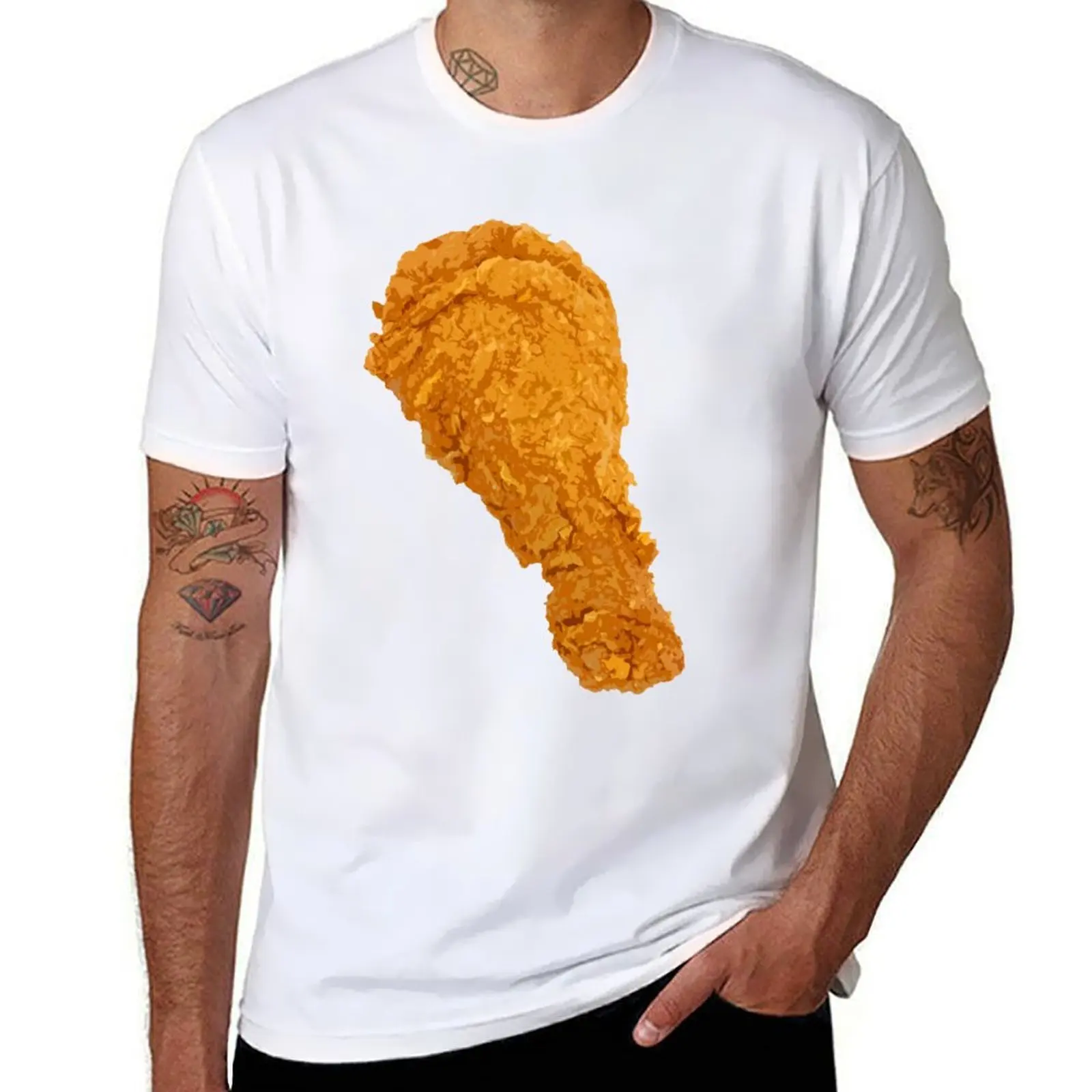 Футболка Fried Chicken Leg, мужские хлопковые забавные мужские футболки, футболка
Футболка Fried Chicken Leg, мужские хлопковые забавные мужские футболки, футболка