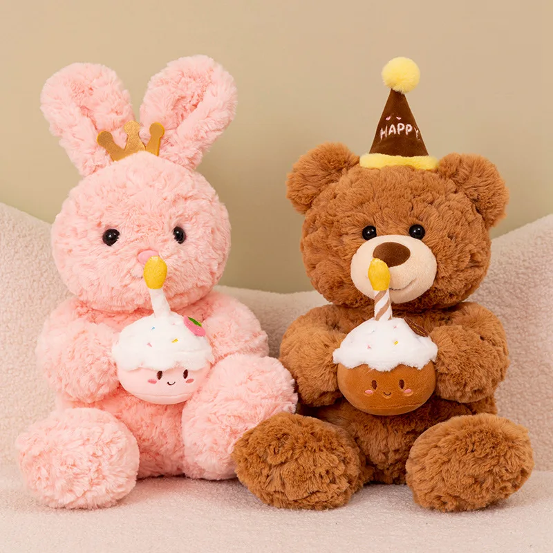 Happy Birthday Bear Rabbit Plush Dolls Kawaii Animal Cake Fluffy Toys Adults Children Birthday Gifts Photo Props
Happy Birthday Bear Rabbit Plush Dolls Kawaii Animal Cake Fluffy Toys Adults Children Birthday Gifts Photo Props
