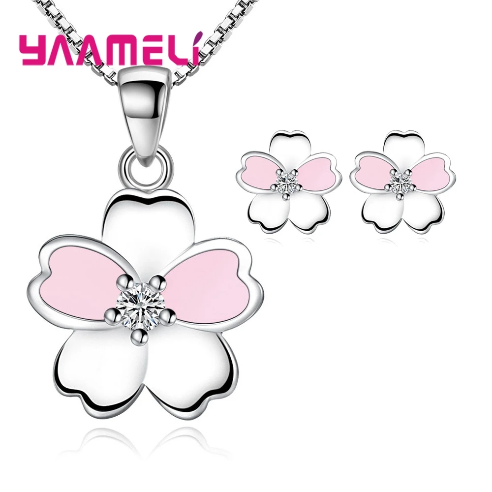 Top Selling New Trendy Women Gifts Jewelry Sets 925 Sterling Silver Sweet Flower Pendant Necklace Earrings for Party
Top Selling New Trendy Women Gifts Jewelry Sets 925 Sterling Silver Sweet Flower Pendant Necklace Earrings for Party