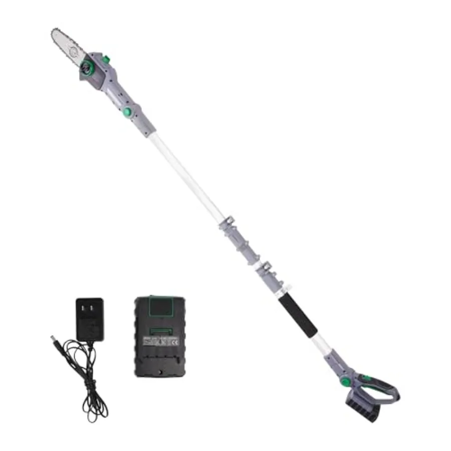 Tree trimming electric pole saw: 20V brushless cordless 8-inch mini chainsaw with extension pole black and gray lightweight and
Tree trimming electric pole saw: 20V brushless cordless 8-inch mini chainsaw with extension pole black and gray lightweight and