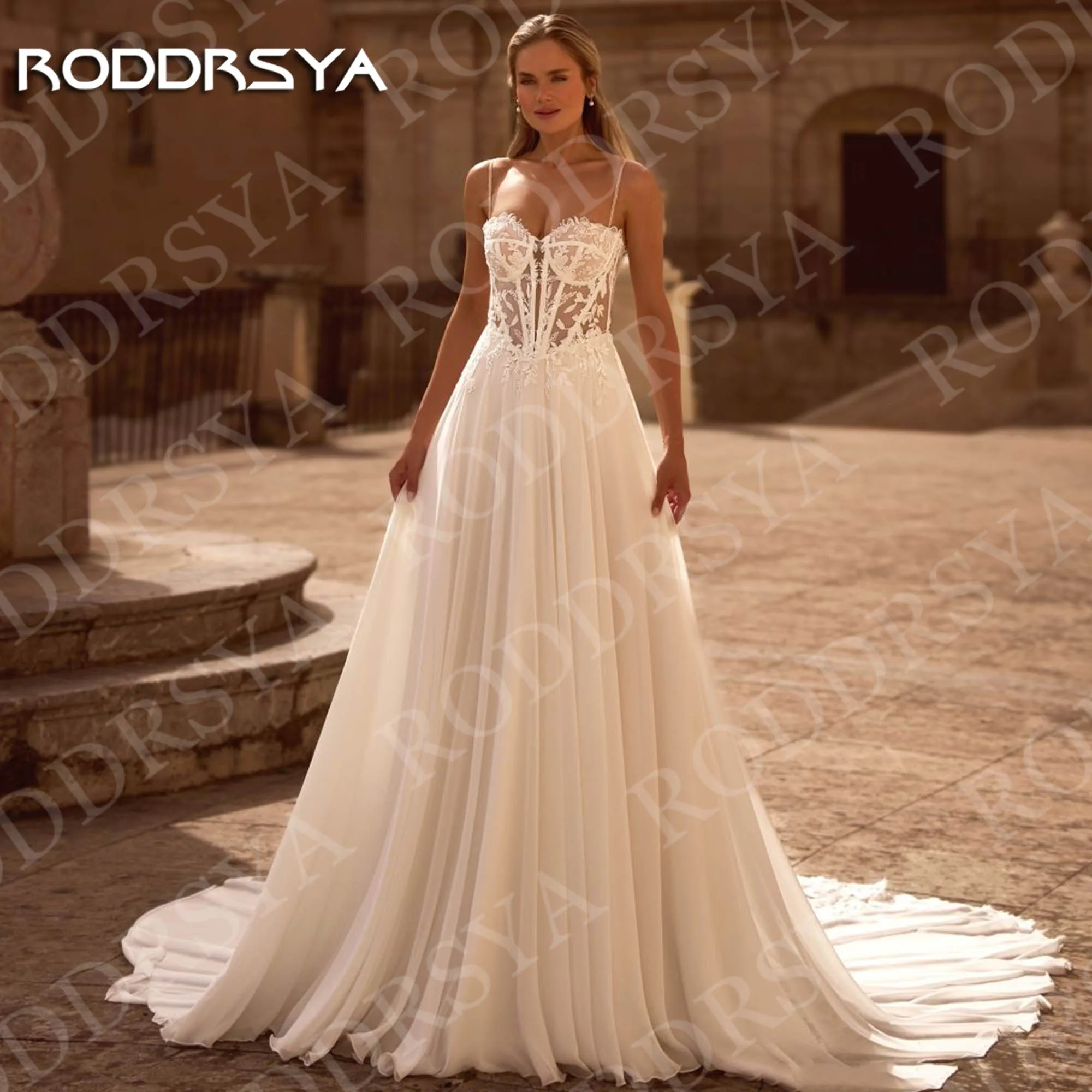 RODDRSYA Boho Spaghetti Straps Wedding Dress Lace Appliques vestidos de novias A Line Sweetheart Neck Bridal Dresses Customized
RODDRSYA Boho Spaghetti Straps Wedding Dress Lace Appliques vestidos de novias A Line Sweetheart Neck Bridal Dresses Customized