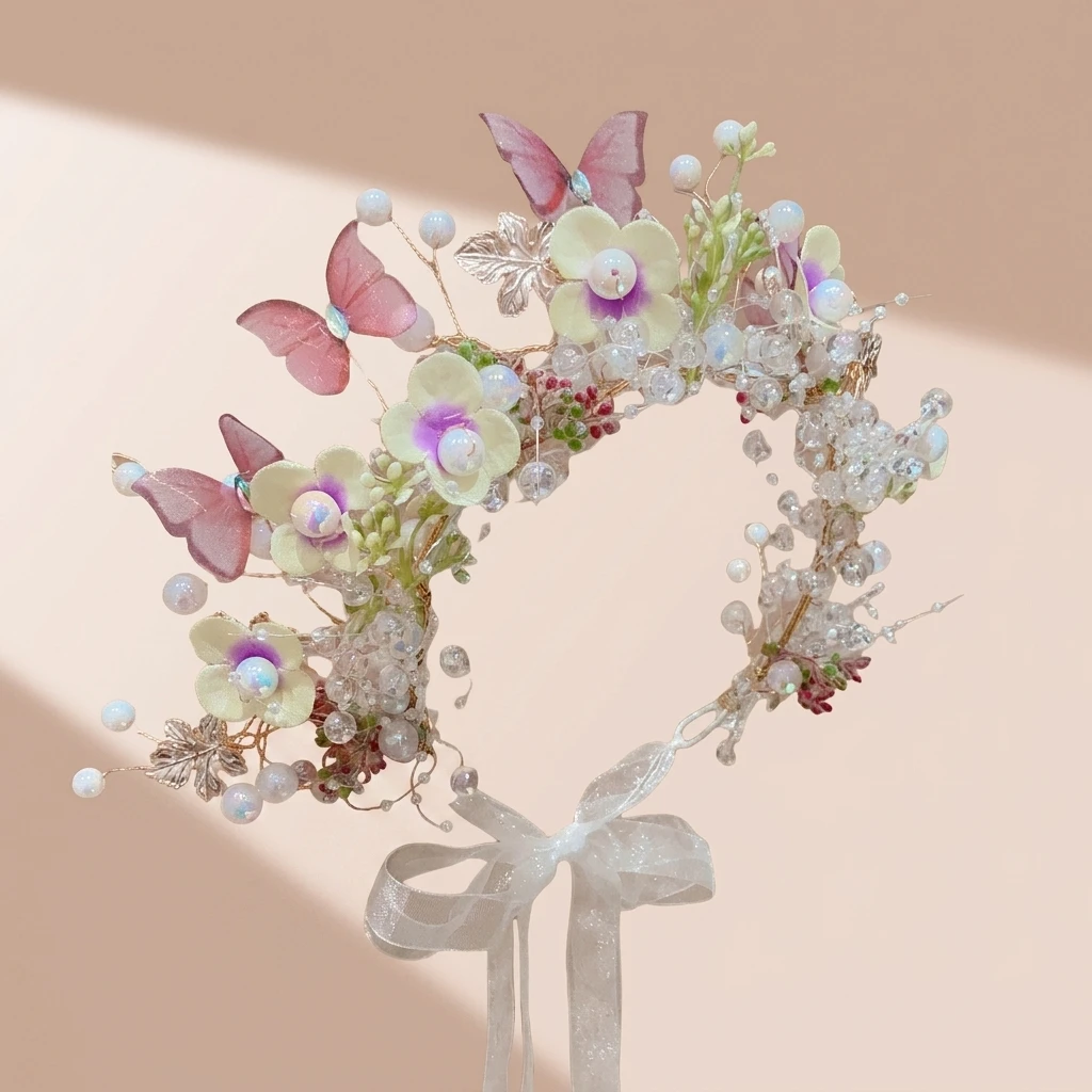 Pearl Butterfly Hair Vine Flower Bridal Headband Headpiece Elegant Wedding Hair Accessory Flower Wreath Bride Garland Head Hoop
Pearl Butterfly Hair Vine Flower Bridal Headband Headpiece Elegant Wedding Hair Accessory Flower Wreath Bride Garland Head Hoop