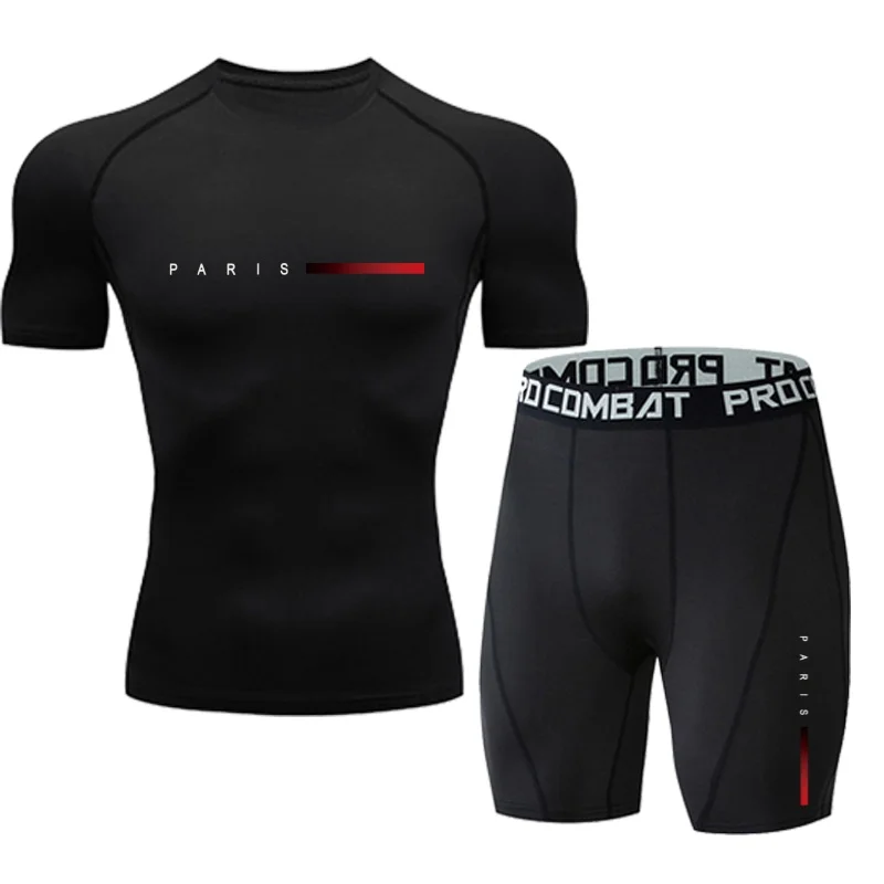 Men's tight fitting sportswear set, fitness yoga set gym training jogging mixed martial arts set shorts breathable set two-piece
Men's tight fitting sportswear set, fitness yoga set gym training jogging mixed martial arts set shorts breathable set two-piece