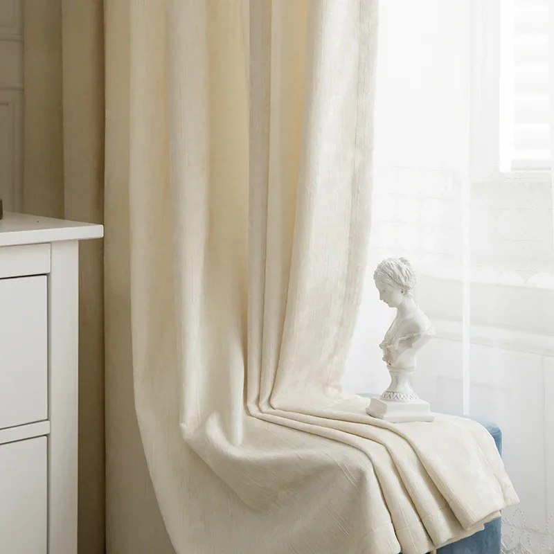 Minimalist Luxury Curtains for Living Dining Room Bedroomn French Chenille New Pure Color Simple decoration Customized
Minimalist Luxury Curtains for Living Dining Room Bedroomn French Chenille New Pure Color Simple decoration Customized