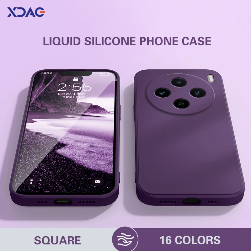 Shockproof Basic Liquid Silicone Phone Case for VIVO X100S 5G 6.78" V2359A Square Funda High Qualtiy Soft Back Cover Accessories
Shockproof Basic Liquid Silicone Phone Case for VIVO X100S 5G 6.78" V2359A Square Funda High Qualtiy Soft Back Cover Accessories