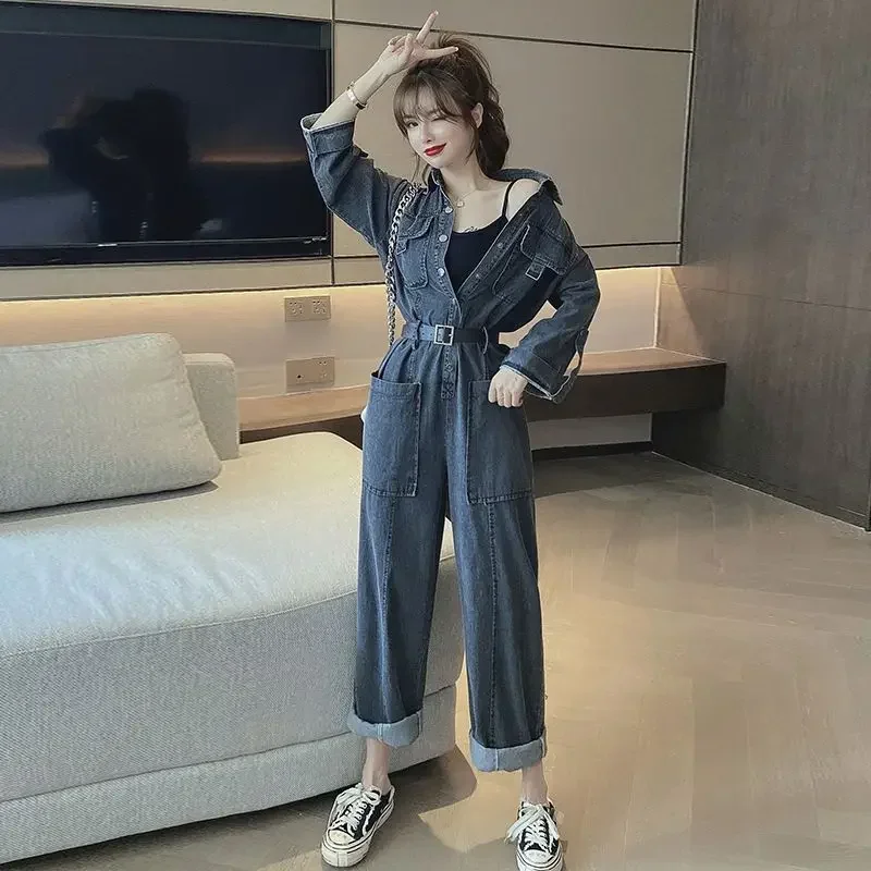2025 Spring/Summer New Women's Cowboy Jumpsuit Loose Commuter Straight Leg Wide Leg Pants
2025 Spring/Summer New Women's Cowboy Jumpsuit Loose Commuter Straight Leg Wide Leg Pants