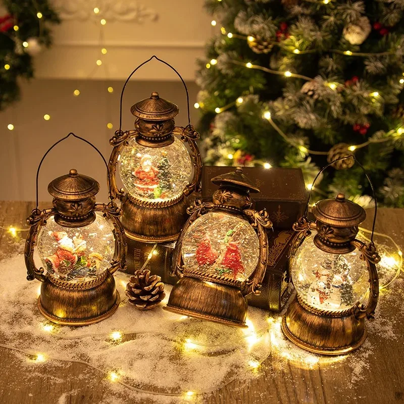 Christmas Snow Globe Lantern Music Box Collection with Light Decorative Night Lamp for Home Desktop Decoration Christmas Present
Christmas Snow Globe Lantern Music Box Collection with Light Decorative Night Lamp for Home Desktop Decoration Christmas Present
