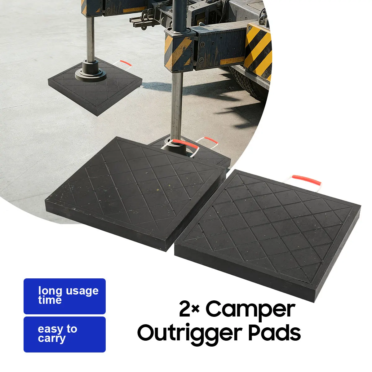 2pcs Camper Outrigger Pads 20 Tons RV Jack Pads with Handle Stabilizing Block for Truck/Trailer/Crane/RV
2pcs Camper Outrigger Pads 20 Tons RV Jack Pads with Handle Stabilizing Block for Truck/Trailer/Crane/RV